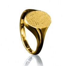 Gouden ringen met vingerafdruk