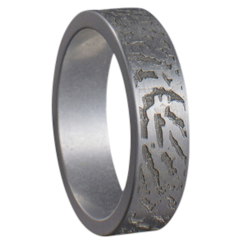 Vingerafdruk ring zilver met afdruk rondom ring