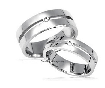 Promise rings for couples sterling silver - België
