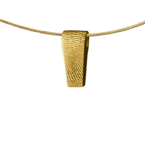 Gouden design ketting hanger met vingerafdruk