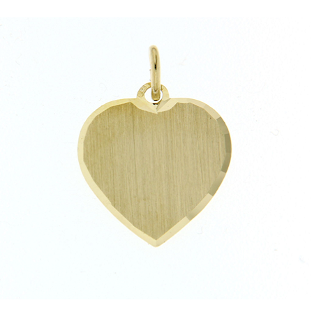 Zilveren ketting hanger hart 17mm mat