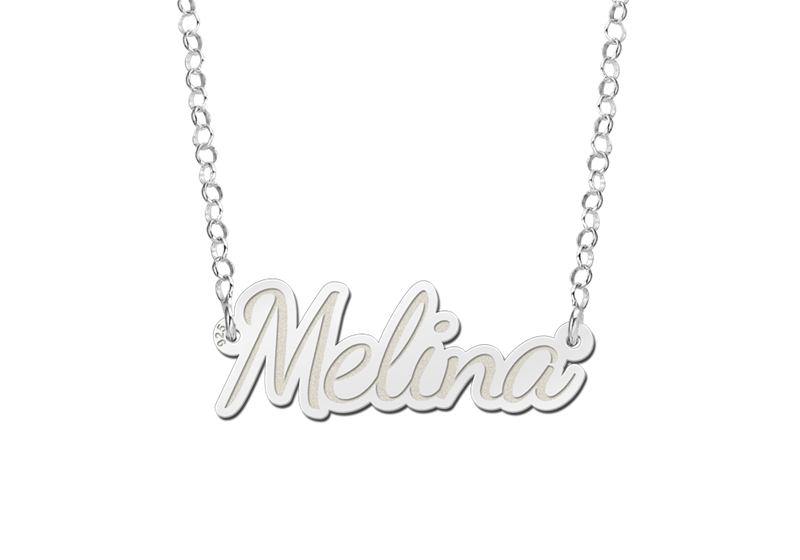 Naam ketting Melina Names4ever detail