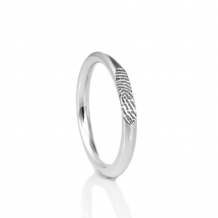 Zilveren vingerafdruk ring 2,5mm