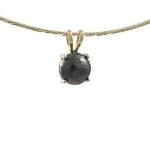 Gouden hanger met afdruk in ronde steen