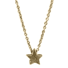 Gouden stervormige afdrukhanger met ketting
