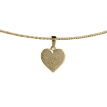 Gouden hart vingerafdruk hanger