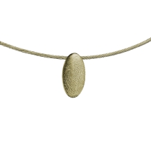 Gouden ovale vingerafdrukhanger