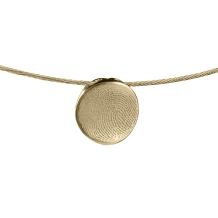 Gouden ronde organische vingerafdruk hanger