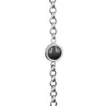 Vingerafdruk armband zilver met ronde steen