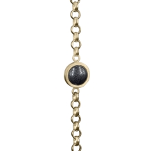Vingerafdruk armband Goud met ronde steen