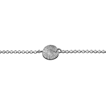 Zilveren armband met vingerafdruk op rond bedeltje