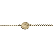 Gouden armband met vingeradruk op rond plaatje