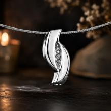 Ashanger design met 5 zirkonia's