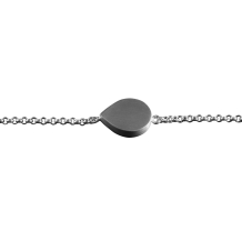 Zilveren as armband met druppelvormige hanger