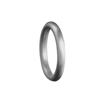 Zilveren ronde ring met gesloten askamer