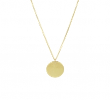 Geelgouden ketting  met rondje 12 mm