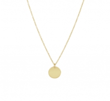 Geelgouden ketting met rondje 8,5 mm