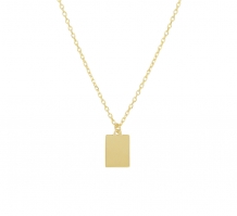 Rechthoekige gouden hanger graveren