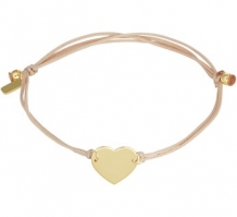 Gevlochten damesarmband met gouden bruin