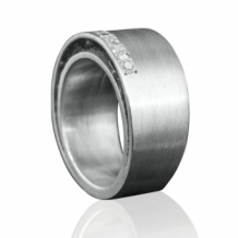 Asring met open askamer aan zijkant met 5 zirkonia\'s