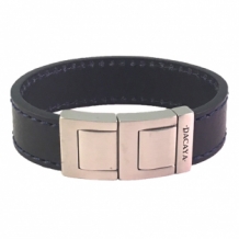 Blauwe leren armband Dacaya Fat Chopper