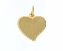Gouden ketting hanger hart 17mm