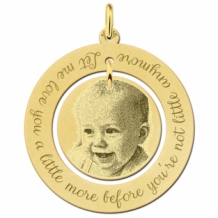 Gouden ronde hanger met fotohanger