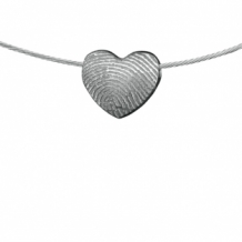 Hartjes hanger met vingerafdruk