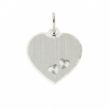 Zilveren ketting hanger hart 15,5mm