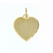 Zilveren ketting hanger hart 17mm mat