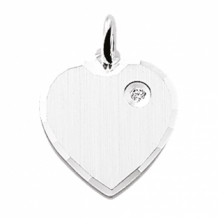 Ketting hanger hart met zirkonia steen