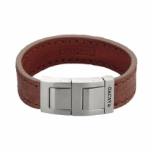 Leren armband Dacaya Timber Camel 20mm