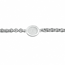 Ronde zilveren vingerafdruk armband