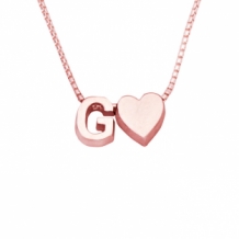 Initial ketting roodgoud G