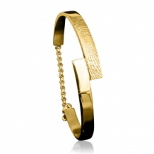 Sierlijke gouden slavenarmband met vingerafdruk