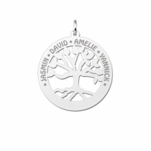 Stamboom ketting zilver