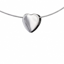 Ashanger hart 20mm zilver