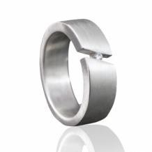 Ring open diagonaal 7mm met askamer