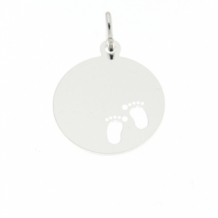 Ronde zilveren ketting hanger graveren