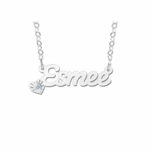 Zilveren naamketting Esmee