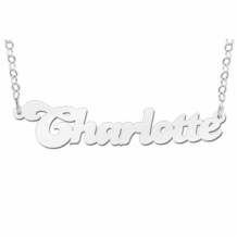 Zilveren naamketting Charlotte