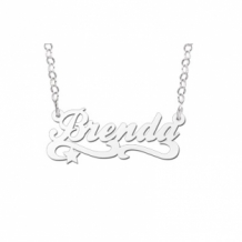 Zilveren kinder naamketting model Brenda