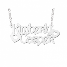 Zilveren naamketting model kimberly-casper