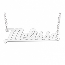 Zilveren naamketting model Melissa