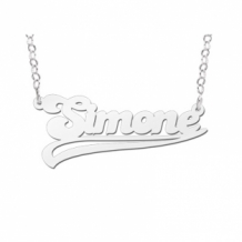 Zilveren naamketting Simone