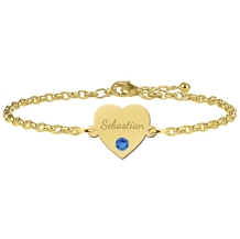 Gouden hart armband met gravure Names4ever