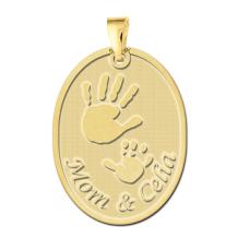  Geboorte hanger goud met handjes Names4ever