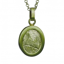 gouden hanger vingerafdruk