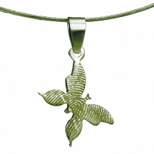 gouden hanger vingerafdruk vlinder