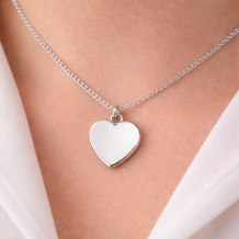 Hanger hartvormig 22x24mm zilver